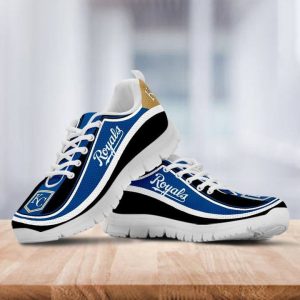 Kansas City Royals MLB Running Shoes White Shoes Fly Sneakers