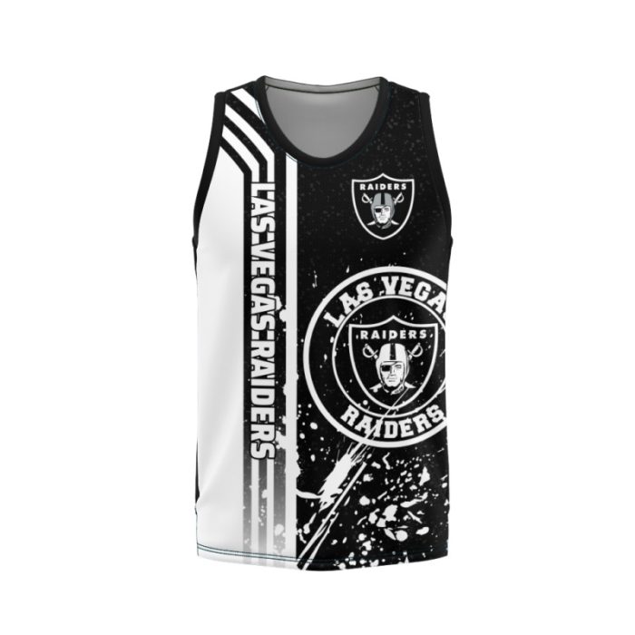 Las Vegas Raiders Unisex Tank Top Basketball Jersey Style Gym Muscle Tee JTT669