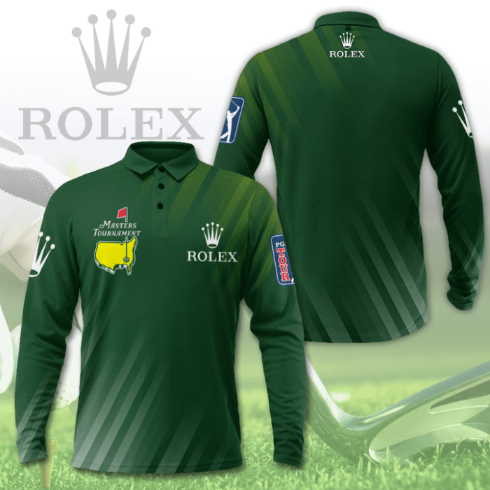 Masters Tournament Rolex Long Sleeve Polo Shirt Golf Shirt GLP043