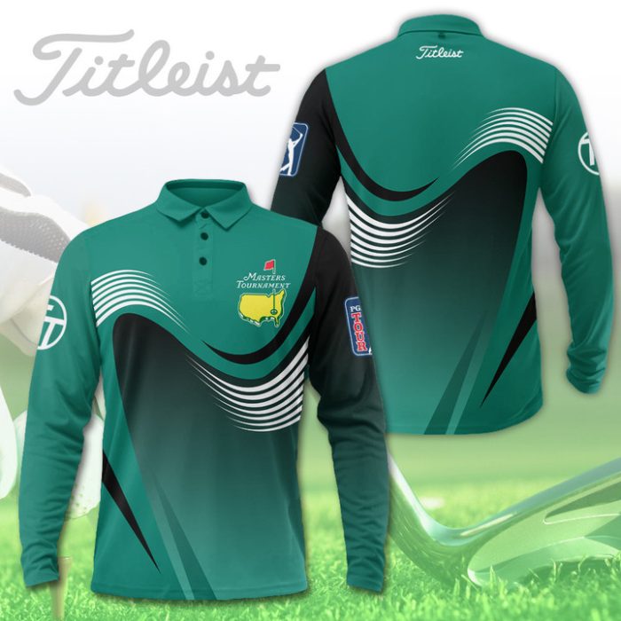 Masters Tournament Titleist Long Sleeve Polo Shirt Golf Shirt GLP016