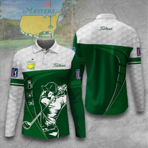 Masters Tournament Titleist Long Sleeve Polo Shirt Golf Shirt GLP055