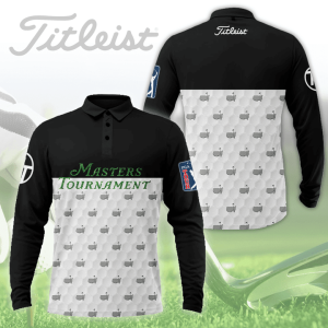 Masters Tournament Titleist Long Sleeve Polo Shirt Golf Shirt GLP056