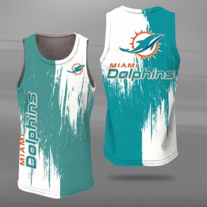 Miami Dolphins Unisex Tank Top Basketball Jersey Style Gym Muscle Tee JTT256