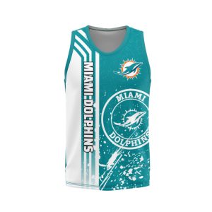 Miami Dolphins Unisex Tank Top Basketball Jersey Style Gym Muscle Tee JTT675