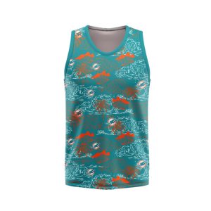 Miami Dolphins Unisex Tank Top Basketball Jersey Style Gym Muscle Tee JTT677