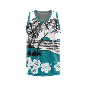 Miami Dolphins Unisex Tank Top Basketball Jersey Style Gym Muscle Tee JTT678