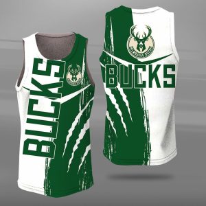 Milwaukee Bucks Unisex Tank Top Basketball Jersey Style Gym Muscle Tee JTT133