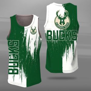 Milwaukee Bucks Unisex Tank Top Basketball Jersey Style Gym Muscle Tee JTT169