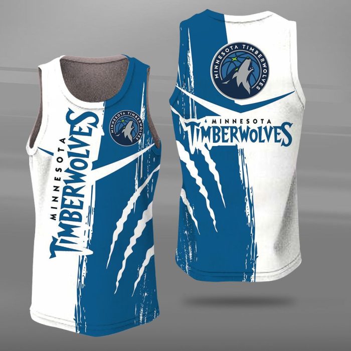Minnesota Timberwolves Unisex Tank Top Basketball Jersey Style Gym Muscle Tee JTT130