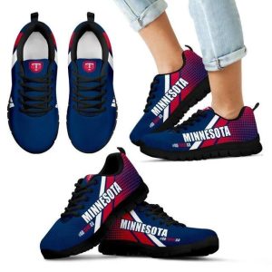 Minnesota Twins MLB Teams Shoes Running Shoes Black Shoes Fly Sneakers