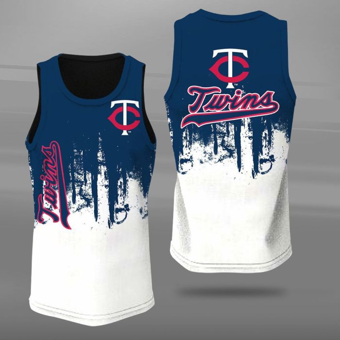 Minnesota Twins Unisex Tank Top Basketball Jersey Style Gym Muscle Tee JTT412