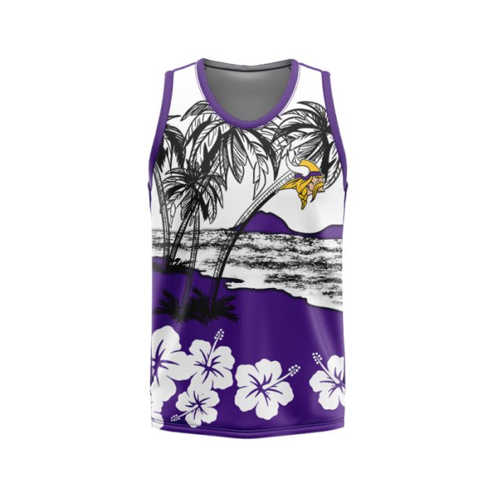 Minnesota Vikings Unisex Tank Top Basketball Jersey Style Gym Muscle Tee JTT696