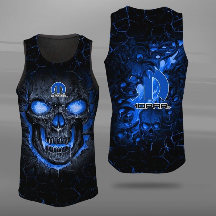 Mopar Skull Unisex Tank Top Basketball Jersey Style Gym Muscle Tee JTT602