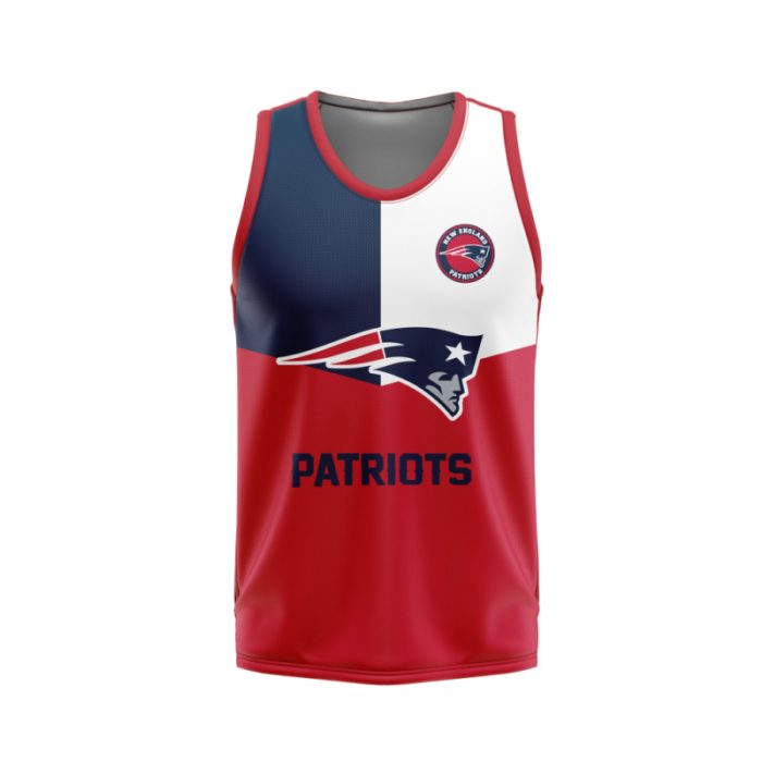 New England Patriots Unisex Tank Top Basketball Jersey Style Gym Muscle Tee JTT974