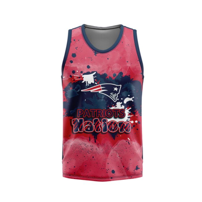 New England Patriots Unisex Tank Top Basketball Jersey Style Gym Muscle Tee JTT975