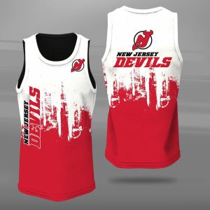 New Jersey Devils Unisex Tank Top Basketball Jersey Style Gym Muscle Tee JTT462