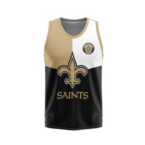 New Orleans Saints Unisex Tank Top Basketball Jersey Style Gym Muscle Tee JTT785