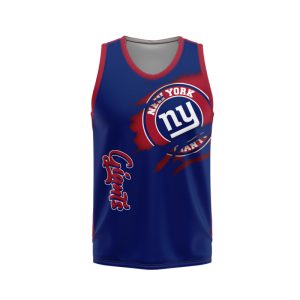 New York Giants Unisex Tank Top Basketball Jersey Style Gym Muscle Tee JTT925