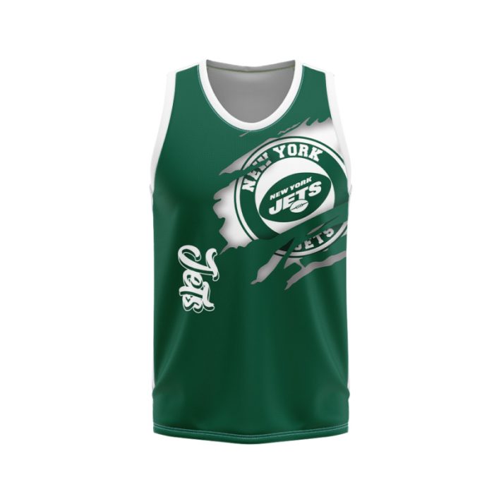 New York Jets Unisex Tank Top Basketball Jersey Style Gym Muscle Tee JTT966