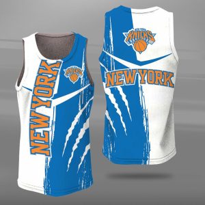 New York Knicks Unisex Tank Top Basketball Jersey Style Gym Muscle Tee JTT144