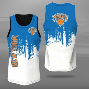 New York Knicks Unisex Tank Top Basketball Jersey Style Gym Muscle Tee JTT328