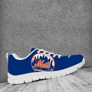 New York Mets MLB Canvas Shoes Running Shoes White Shoes Fly Sneakers
