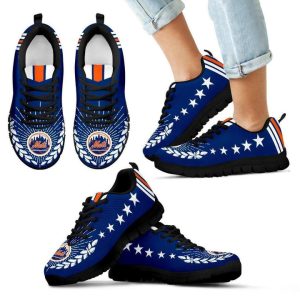 New York Mets MLB Football Shoes Running Shoes Black Shoes Fly Sneakers