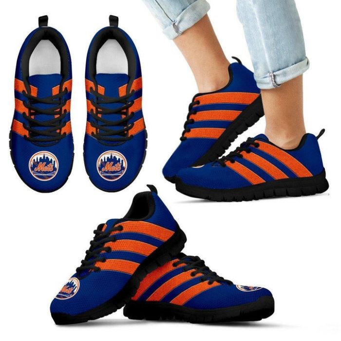 New York Mets MLB Teams Shoes Running Shoes Black Shoes Fly Sneakers