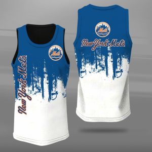 New York Mets Unisex Tank Top Basketball Jersey Style Gym Muscle Tee JTT386