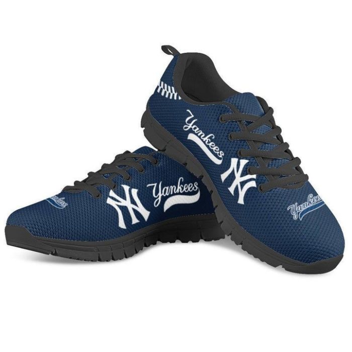 New York Yankees MLB Canvas Shoes Running Shoes Black Shoes Fly Sneakers