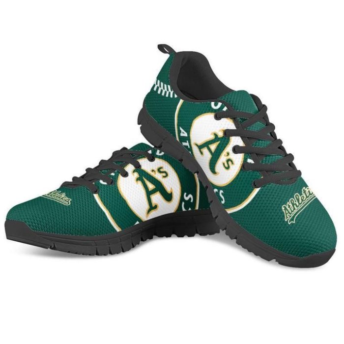 Oakland Athletics MLB Canvas Shoes Running Shoes Black Shoes Fly Sneakers