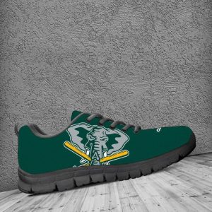Oakland Athletics MLB Canvas Shoes Running Shoes Black Shoes Fly Sneakers