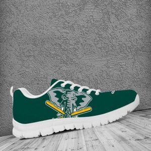 Oakland Athletics MLB Canvas Shoes Running Shoes White Shoes Fly Sneakers