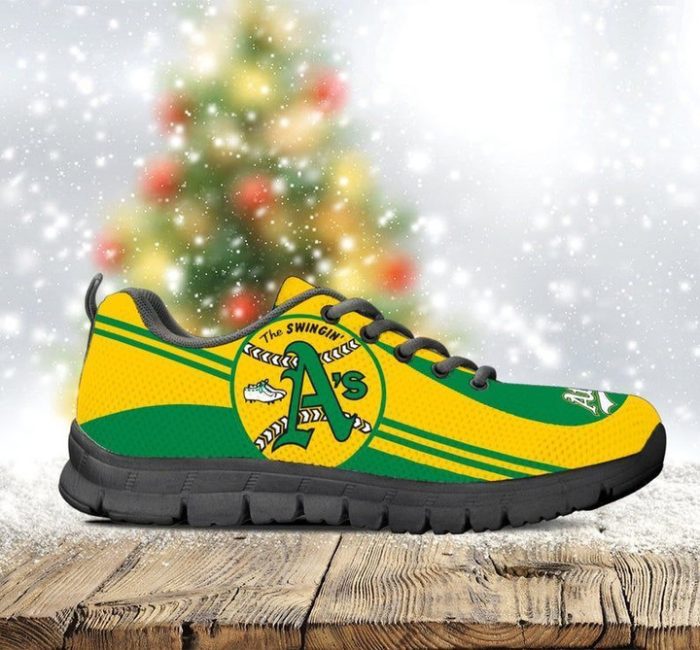 Oakland Athletics MLB Teams Canvas Shoes Running Shoes Black Shoes Fly Sneakers