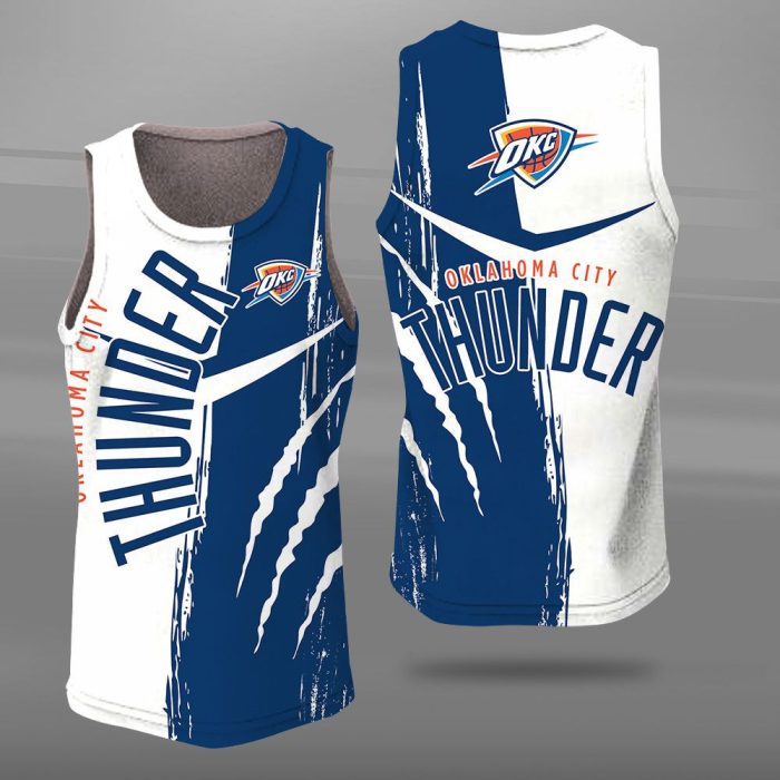 Oklahoma City Thunder Unisex Tank Top Basketball Jersey Style Gym Muscle Tee JTT140