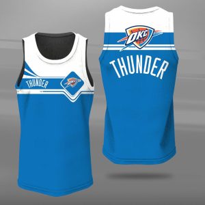 Oklahoma City Thunder Unisex Tank Top Basketball Jersey Style Gym Muscle Tee JTT186