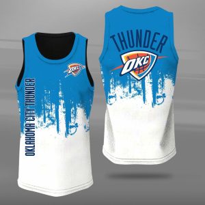 Oklahoma City Thunder Unisex Tank Top Basketball Jersey Style Gym Muscle Tee JTT370