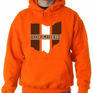 Orange Cleveland Browns Baker Mayfield "State" Hoodie Hooded Sweatshirt