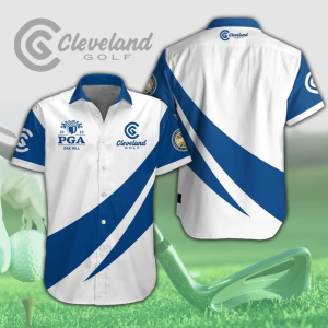 PGA Championship Cleveland Hawaiian Button Shirt Short Sleeve Shirt GSS955