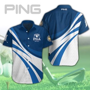 PGA Championship Ping Hawaiian Button Shirt Short Sleeve Shirt GSS851