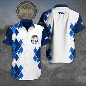 PGA Championship Ping Hawaiian Button Shirt Short Sleeve Shirt GSS950