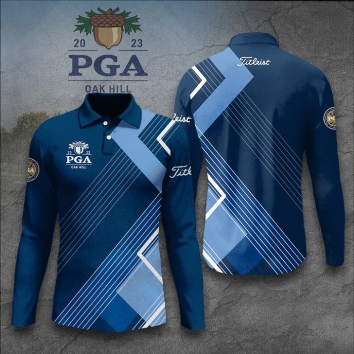 PGA Championship Titleist Long Sleeve Polo Shirt Golf Shirt GLP007