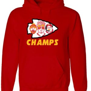 Patrick Mahomes Kansas City Chiefs Champions Champs Crew Hooded Sweatshirt Unisex Hoodie