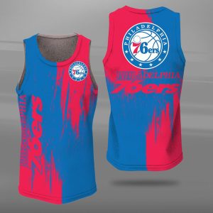 Philadelphia 76ers Unisex Tank Top Basketball Jersey Style Gym Muscle Tee JTT187