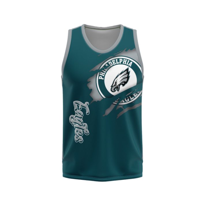 Philadelphia Eagles Unisex Tank Top Basketball Jersey Style Gym Muscle Tee JTT660