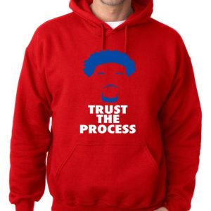 Red New Philadelphia Joel Embiid "Trust The Process" Hooded Sweatshirt Unisex Hoodie