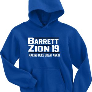 Rj Barrett Zion Williamson Duke Blue Devils 2019 March Madness Hooded Sweatshirt Unisex Hoodie
