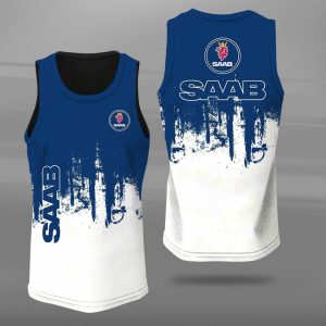 Saab Automobile Unisex Tank Top Basketball Jersey Style Gym Muscle Tee JTT633