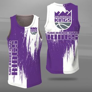 Sacramento Kings Unisex Tank Top Basketball Jersey Style Gym Muscle Tee JTT200