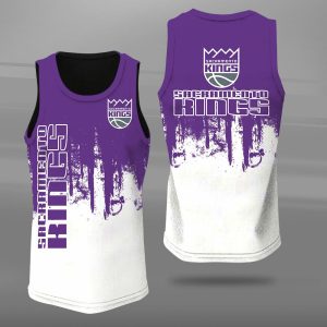 Sacramento Kings Unisex Tank Top Basketball Jersey Style Gym Muscle Tee JTT504